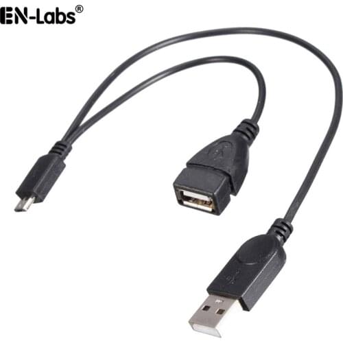 Micro-B USB 2.0 OTG Adapter Converter Cable.USB OTG Cable w/ Power Cable Y Splitter Charging Cable for 2.5"HDD SSD for Android