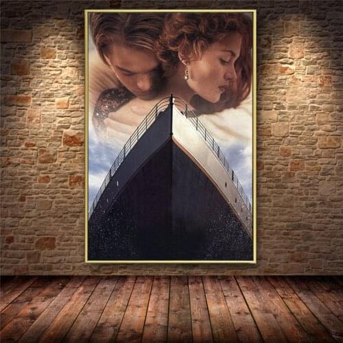 Titanic Classic Movie Leonardo DiCaprio Art Painting Canvas Poster Living Room Home Wall Decoration