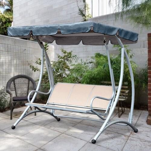 Garden Chairs Patio Swing Cover Set Waterproof UV-Resistant Swing Canopy Seat Top Cover Swing Seat Cover Universal Dust Cover