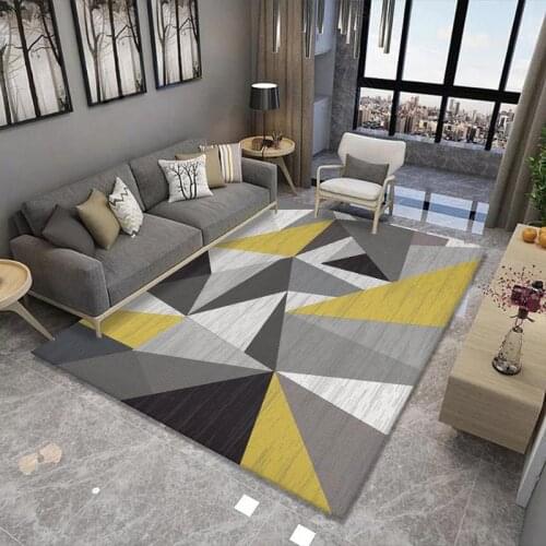 Nordic Stitching Carpet Rugs For Home Living Room Tea Table Mat Blanket Modern Simple Geometric Bedside Mat Velvet Kids Play Mat