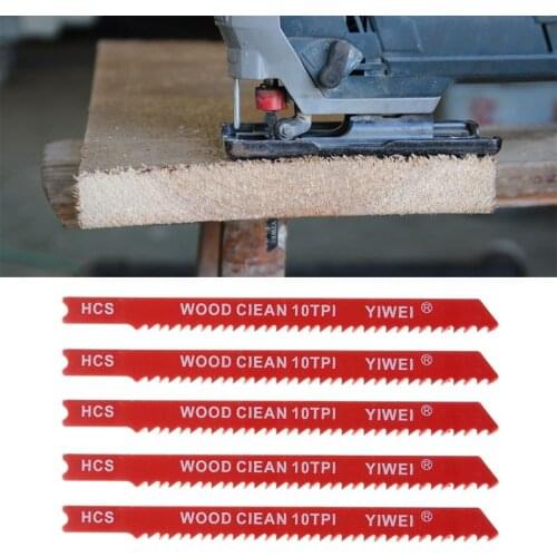 5pcs Durable U-shank High Carbon Steel 10 TPI Reciprocating Saw Blade Cutter For Wood Jig Cutting