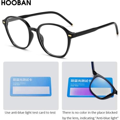 HOOBAN Lenses Anti Light Blue Glasses Men Women Safety Glasses Reading Glasses For Men Square Gaming For Computer