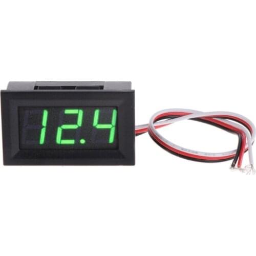 Mini Voltmeter Tester Digital Voltage Test Battery DC 0-40V Red/Blue/Green Auto Car 270E
