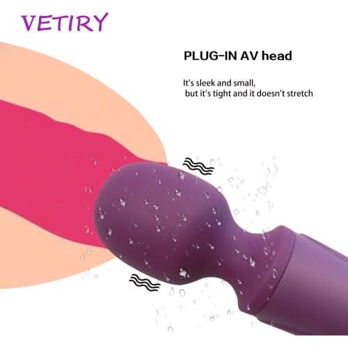 VETIRY Powerful Magic Wand AV Vibrator Sex Toys for Women Clit Stimulator Sex Shop Adult Toys G Spot Vibrating Dildo for Women