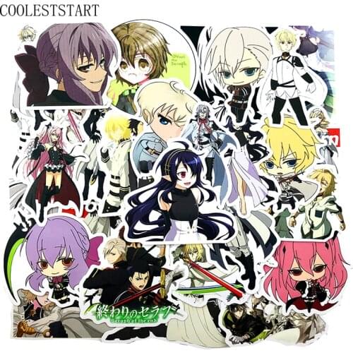 10/50PCS/Pack Japanses Anime Seraph Of The End Stickers For Luggage Laptop Skateboard Bicycle Backpack Decal Pegatinas Sticker