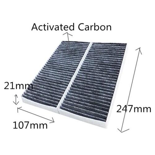 Low Price Wholesale Factory Outlet DG81V3101 Best Black Carbon Car Cabin Air Filter for MAZDA 21*247*107mm 2PCS/SET
