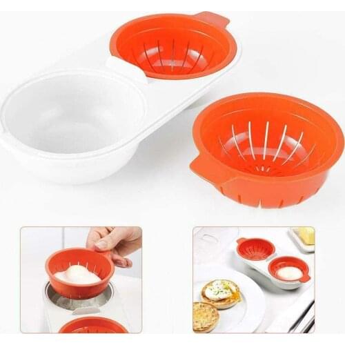 New Microwave Egg Poacher Poached Egg Maker Egg Cooker Poached Egg Steamer Home Kitchen Gadget Healthy Breakfast Cooking Utensil