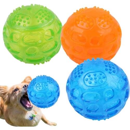 New Pet Dog Cat Puppy Sounding Toys Polka Squeaky Toy Playing Balls Chewing Toy Pet Chewing Accessories