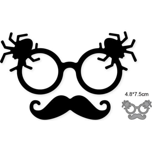 Spider Beard Glasses Bat Pumpkin Grim Reaper Metal Cutting Mold Scrapbook Embossed Paper Card Album Craft Paper Brand New 2021