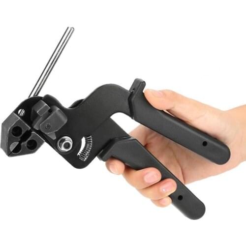 Cable Tie Gun for Stainless Steel Cable Tie Hand Cable Tie Fastening Tool High Quality Cable Tie Tensioning Tool Black 210X120Mm