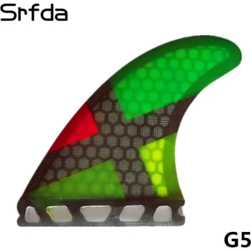 Srfda Free shipping surfboard fin for future box G3 G5 G7 surfing SURF Fin System - fiberglass honey comb - three Fin