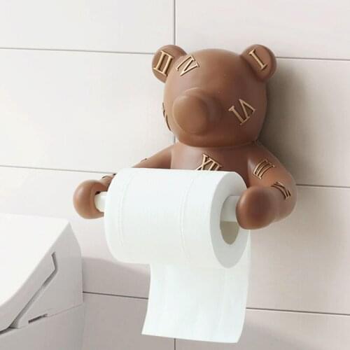 Housewear Furnishings Napkin Holder Bear Bathroom Living Room Kitchen Tissue Rack Household Storage Tools Bathroom Accessories