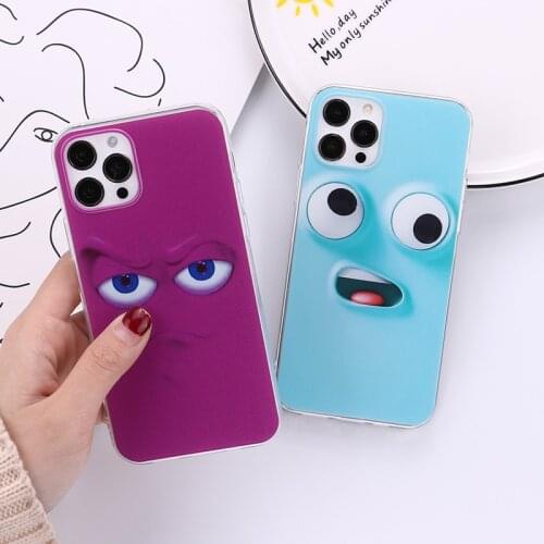 Cute Funny Face Mask Cartoon Silicone Phone Case For iPhone 7 8 Plus X XS Max XR SE 2020 11 12 Pro Max Soft Transparent Cover