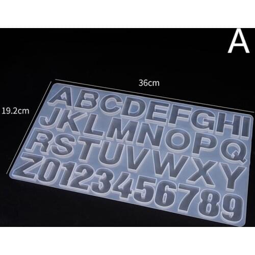 Letter Mold Alphabet & Number Silicone Molds Initial Mold Large Clear Resin Mold Epoxy Resin Craft Supplies (36 Cavity)