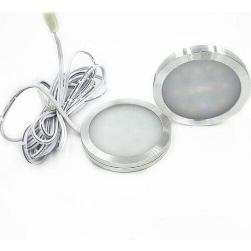 Under Cabinet Lights LED Puck Light Kitchen Round 12V Counter Shelf LED Closet Cupboard Showcase Drawer Wardrobe Indoor Lighting