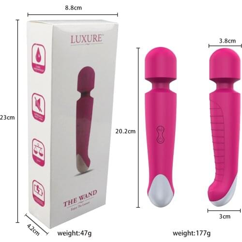 Adult products rechargeable strong shock AV massage vibrator female masturbation massage vibrator hot sale