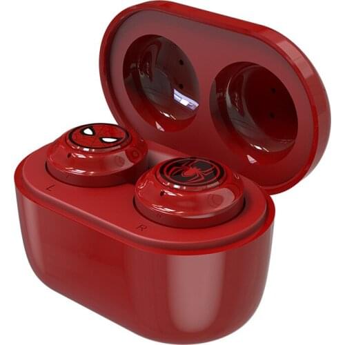 Marvel Avengers Iron Man Captain America TWS Wireless Stereo Earphones Bluetooth V5.0 Earbuds Can Link Two Mobile Phones