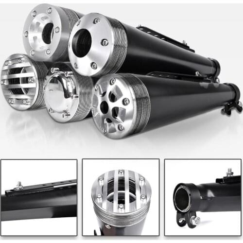 LJBKOALL 38mm 40mm 42mm 45mm Universal Motorcycle Muffler Exhaust Escape Stainless steel For cg125 sr400 cb500 vt500 w800 v7