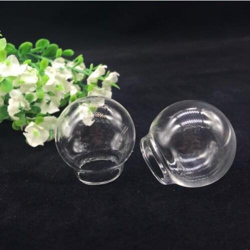 100pcs 30*20mm Transparent empay roung ball glass globe orbs bubble dome wishing bottle locket vial pendant jewelry findings