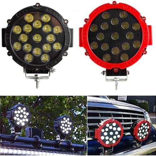 2Pcs Car LED Light Bar Spotlight 51W 7inch LED Bar Work Light Offroad 4x4 Fog Lights For Boats Atv Light Work Lamp 12V 24V