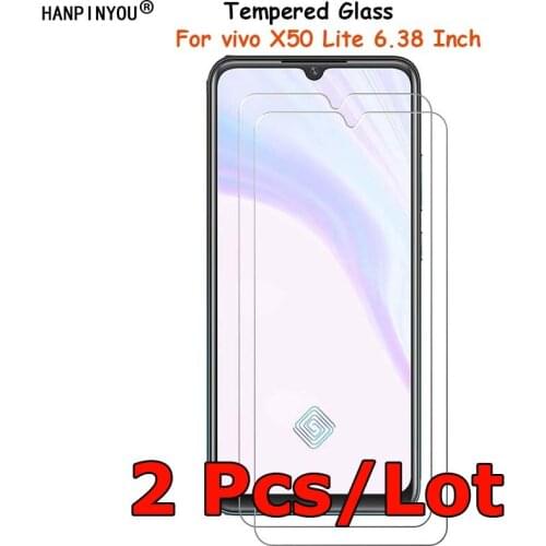 2 Pcs/Lot For vivo X50 Lite 6.38" Tempered Glass Screen Protector Ultra Thin Explosion-proof Protective Film