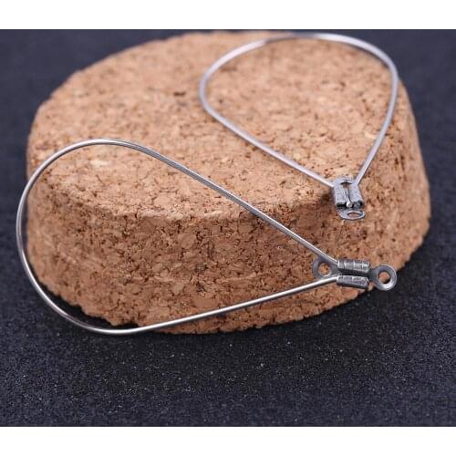 Onwear 20pcs 23x44mm teardrop frame charm earring connectors diy stainless steel findings for jewelry making