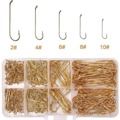 350pcs 79580 Fishing Fly Hooks Fly Tying Hooks Tackle Aberdeen Hooks Long Shank High Carbon Steel Streamer For Saltwater Fishing