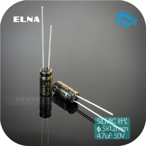 5pcs/50pcs 50V4.7uF 50V ELNA SilmicII RFS Fever Audio Electrolytic Capacitor 5x11mm