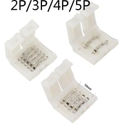 5pcs/lot 2pin 3pin 4pin 5pin pins led connector Clip, for 5050 3528 3014 WS2812b LED single color/ RGB RGBW RGBWW Strip light