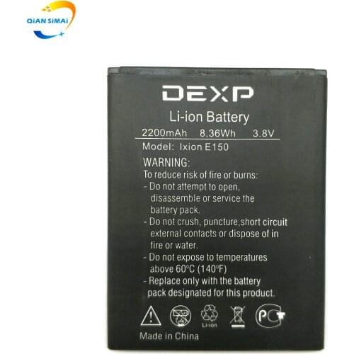 5PCS/Lot, New 2200mAh Ixion E150 Battery For DEXP Ixion E150 Soul Mobile Phone battery In Stock + Tracking Code