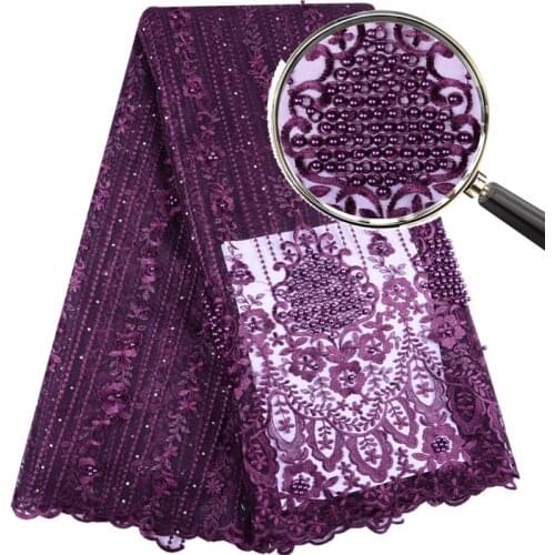 African Net Lace Fabric Fabric,Onion color Nigeria Lace Fabric Good Quality For Beaded Lace, French Tulle Lace Fabric A1399