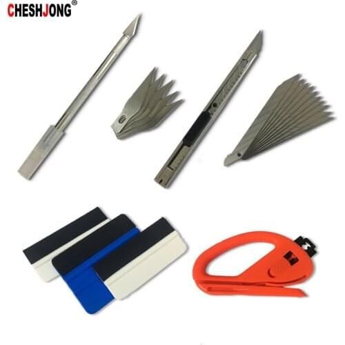Car Tools Vinyl Wrap Film Sticker Window Tint Installing Tool Art Knife Scrapers Film Cutter Replacement Blades Car Styling