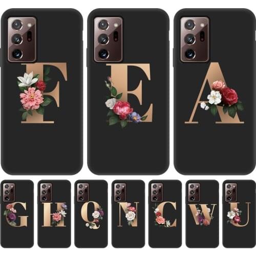 A32 A52 A72 A51 A71 Initial Letter Case For Samsung S21 Ultra Case Back Cover Samsung S20 FE S21 Plus Ultra A12 A21S Phone Funda
