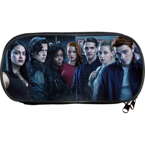 Riverdale Pencil Case Cosplay Student School Stationery Bag Canvas Pen Pencil Case Cosmetic Makeup Bag Boys Girls Gift