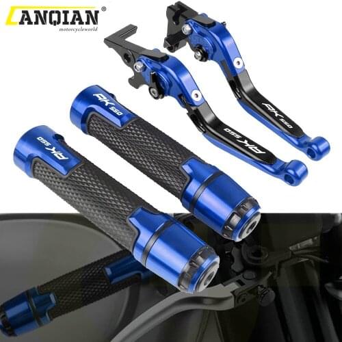 For KYMCO AK 550 2018 Motorcycle Accessories Extendable Brake Clutch Levers and Handlebar Hand Grips ends For KYMCO AK550 2017