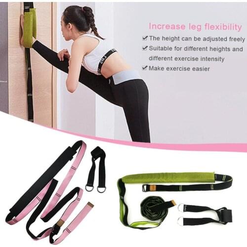 Flexibility Trainer Fitness Exercise Gym Rope Women Yoga Stretch Strap Belt Figure Waist Leg Fitness Bands Yoga Belt Ballet 4