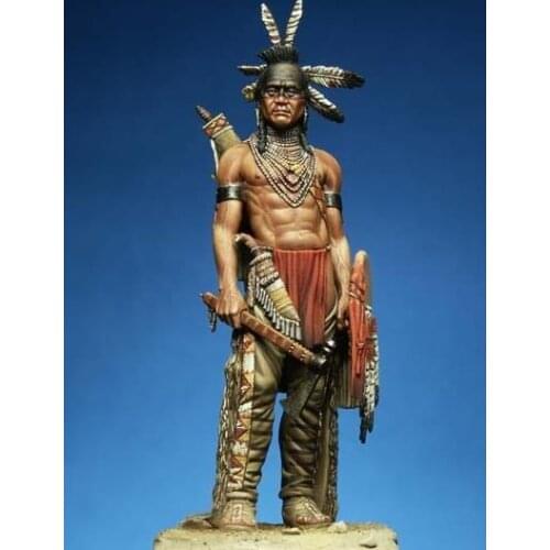 Resin Figure 1/24 75mm ancient warrior stand with base Model Unassambled Unpainted Figure Building Kit