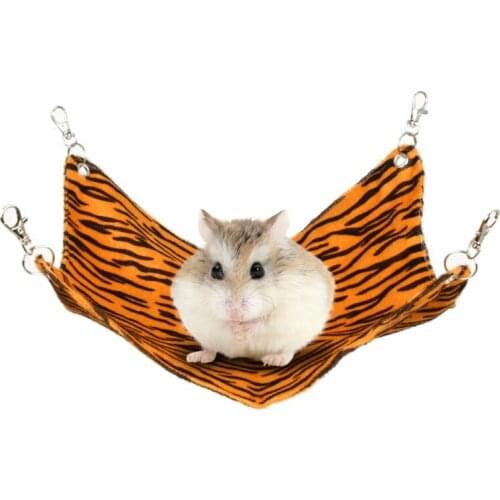 Pet Hammock leopard Print Plush Soft Winter Warm Hanging Nest Sleeping Bed Small Pets Hamster Squirrel Chinchilla House