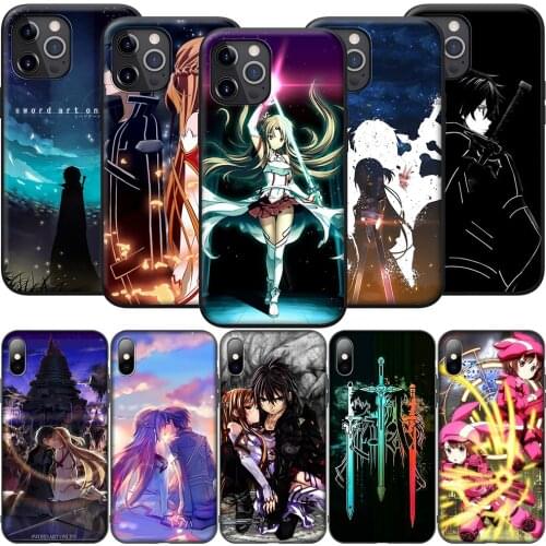 GX243 Sword Art Online Silicone Soft Case for iPhone 12 Mini 11 Pro XS Max XR X 8 7 6 6S Plus 5 5S SE 2020
