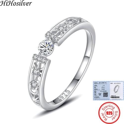 HiHosilver Rings With Cubic Zirkonia For Women