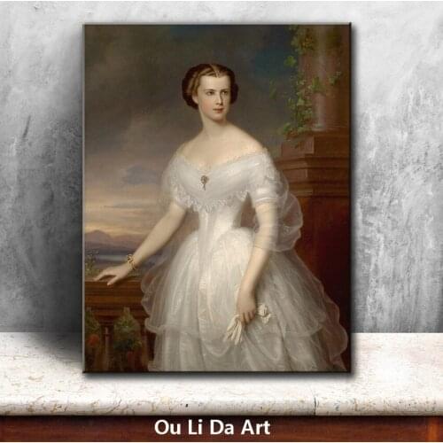 Classical court palace figures princess portrait oil paintings canvas printing printed on canvas wall art decoration picture