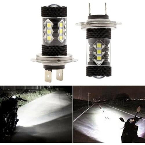 Car Headlight Bulb H7 LED 80W 1500LM Plug-N-Play Extremely Bright 6000K For Turn Signal Brake Stop Tail DRL And Fog Lights