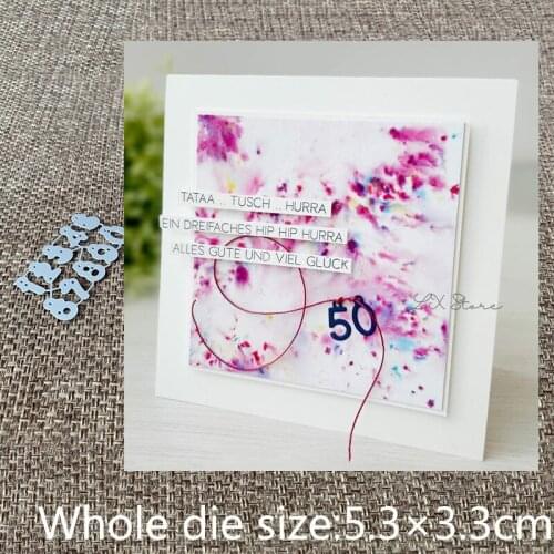 XLDesign Craft Metal Cutting Dies stencil mold 10pcs chain digitals scrapbook Album Paper Card Craft Embossing die cuts