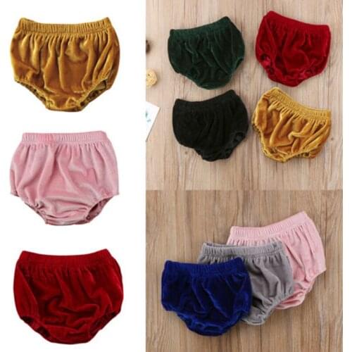 FOCUSNORM Cute Baby Infant Girl Velvet Bloomer Shorts Pants Bottoms Ruffle Dress Underwear