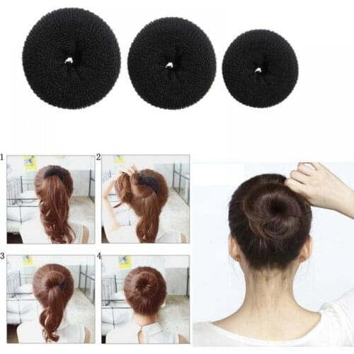 NEW Cute Girls Updo Styling Tools Doughnut Bun Ring Shaper Hair Styling Tools useful Create for little girl CN