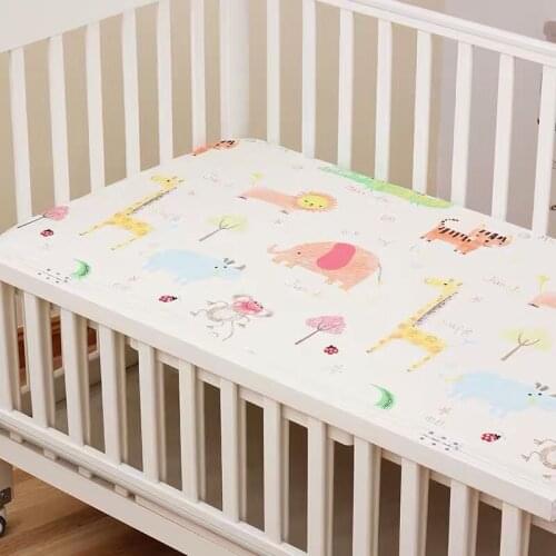 2020 Newborn Baby Fitted Crib Sheets Cartoon Animal paradise Print Bed Sheet Baby Bed Mattress Covers for Unisex Baby Boys Girls
