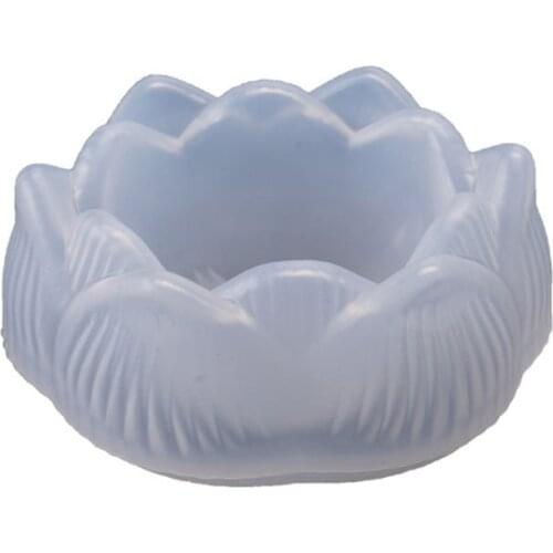Transparent DIY Ashtray Mold Lotus Candle Holder Storage Box Mould Flower Pot Candle Mold Soap Making Cake Decorations