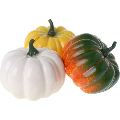 Realistic Fake Artificial Small Pumpkins For Halloween Fall Harvest Thanksgiving Party Decor DIY Craft