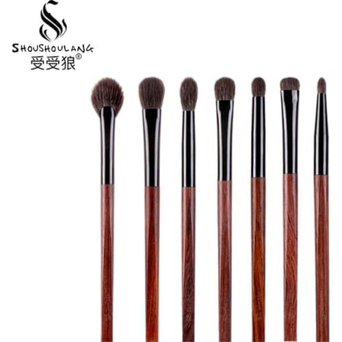 Shoushoulang Professional Handmade Make Up Brushes Set Eye Shadow Blending Brush Soft Saikoho Goat Hair Makeup Brush Kit