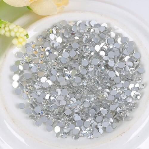 SS3-SS34 Clear Crystal White Hotfix Rhinestones Flatback Glass Iron on Hot Fix Rhinestone DIY Jewelry Accessories